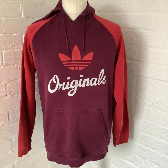 Adidas Originals Hoodie - Size M - Red Mix - Large Spellout - P2P 21” - Picture 5 of 6
